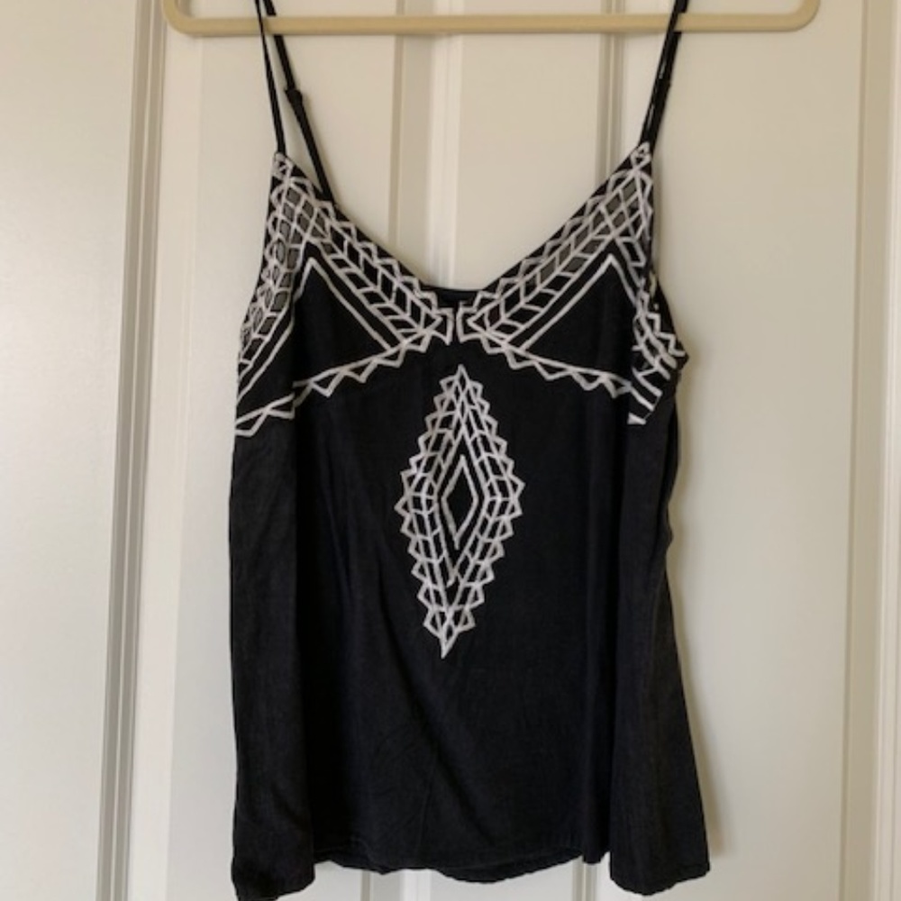 Free People Embroidered Tank Top (Size SM)